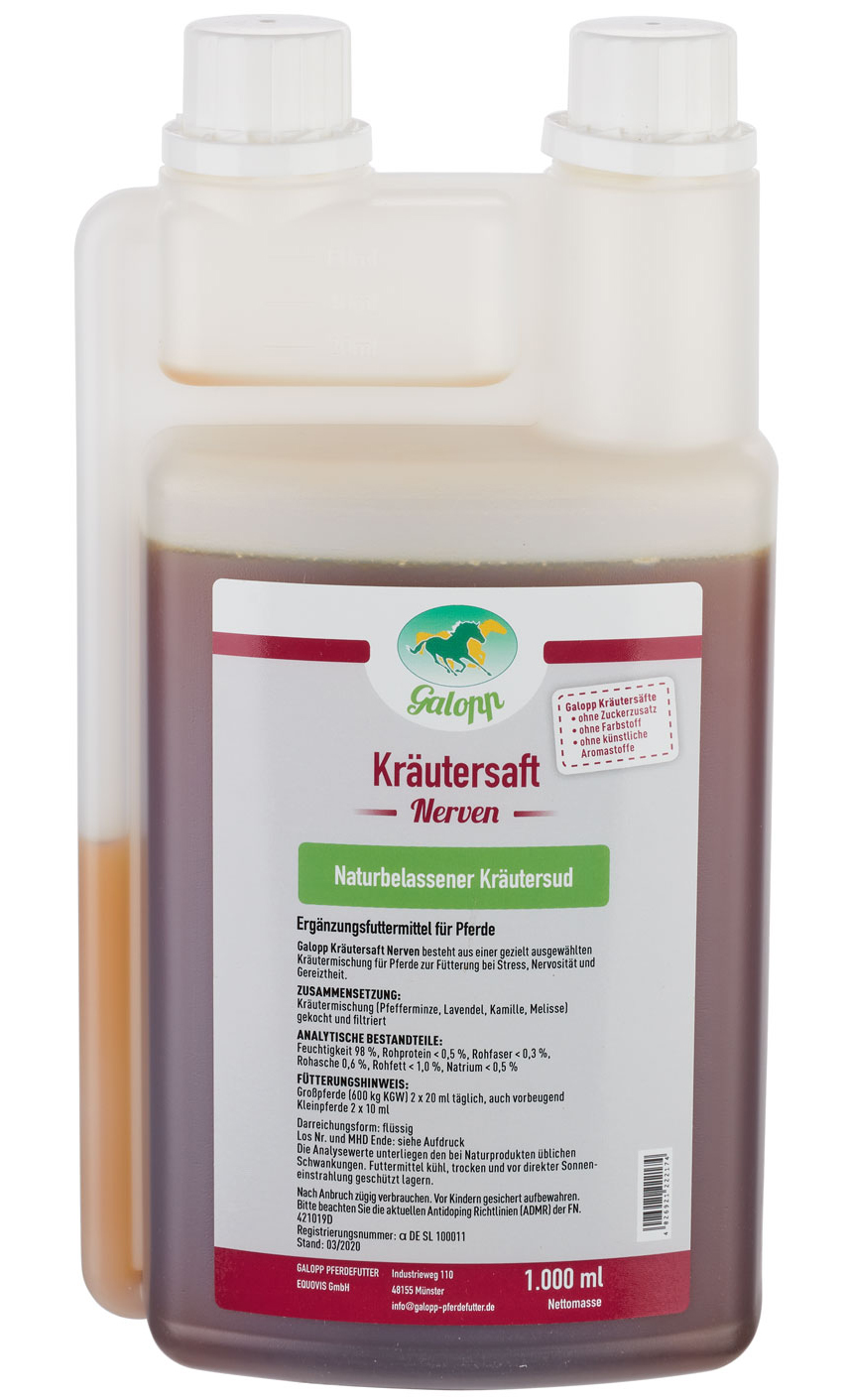Galopp Kräutersaft Nerven für Pferde