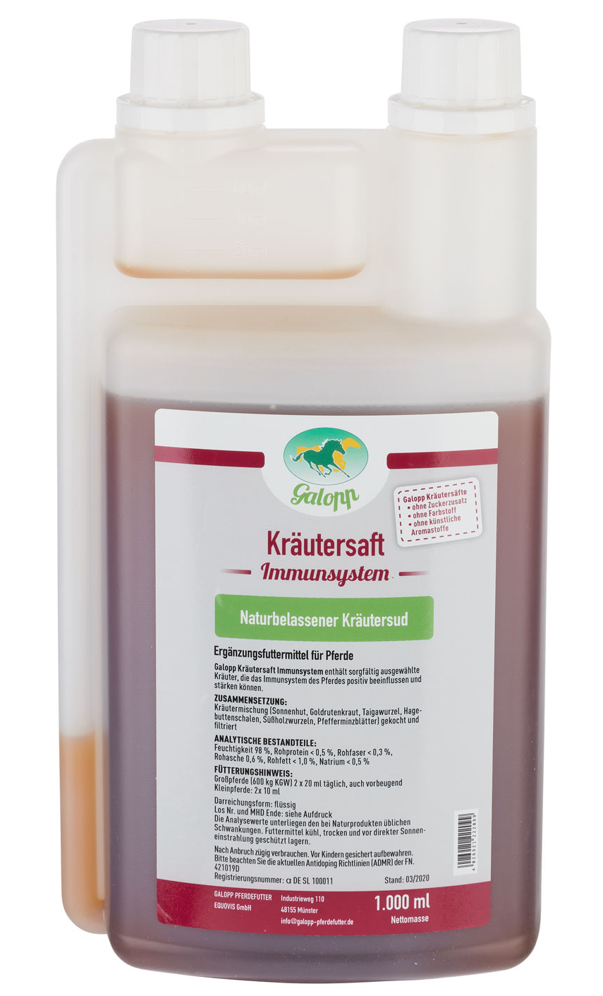 Galopp Kräutersaft Immunsystem für Pferde